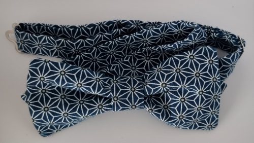 Nœud Papillon classe bleu avec pochette